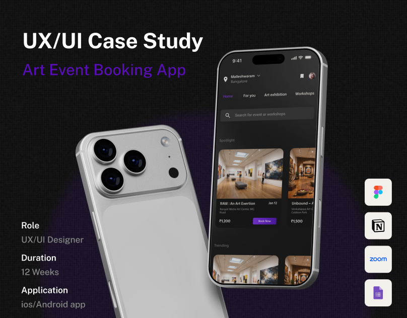 UX Case Study - Art Event Discovery App